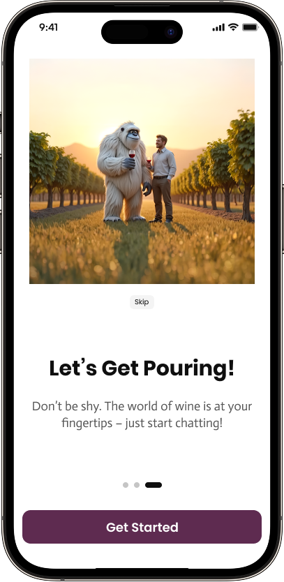 Vino Yeti App - Feature 2